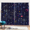 Zodiac Star Signs Galaxy Space Print Pencil Pleat Curtains