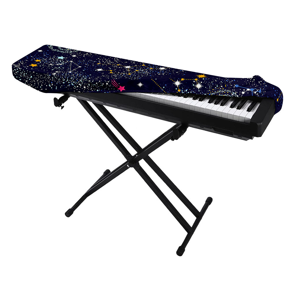 Zodiac Star Signs Galaxy Space Print Piano Keyboard Cover