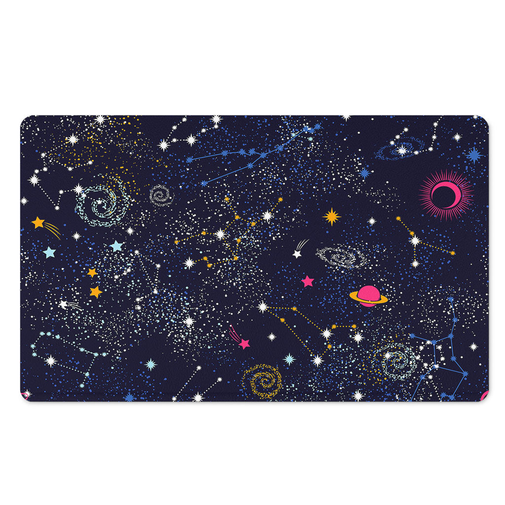 Zodiac Star Signs Galaxy Space Print Polyester Doormat