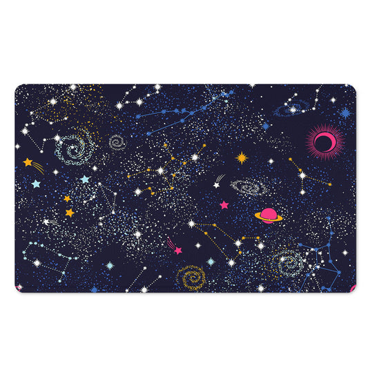 Zodiac Star Signs Galaxy Space Print Polyester Doormat
