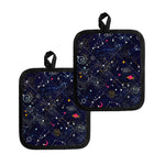 Zodiac Star Signs Galaxy Space Print Pot Holders