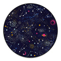 Zodiac Star Signs Galaxy Space Print Round Floor Mat