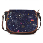 Zodiac Star Signs Galaxy Space Print Saddle Bag
