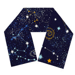 Zodiac Star Signs Galaxy Space Print Scarf