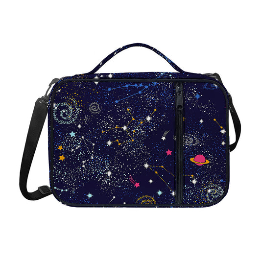 Zodiac Star Signs Galaxy Space Print Shoulder Strap Bible Bag