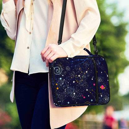 Zodiac Star Signs Galaxy Space Print Shoulder Strap Bible Bag