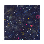 Zodiac Star Signs Galaxy Space Print Silk Bandana