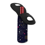 Zodiac Star Signs Galaxy Space Print Single Neoprene Wine Tote