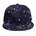 Zodiac Star Signs Galaxy Space Print Snapback Cap