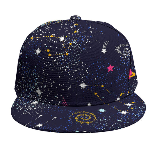 Zodiac Star Signs Galaxy Space Print Snapback Cap