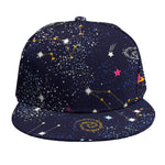 Zodiac Star Signs Galaxy Space Print Snapback Cap