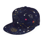 Zodiac Star Signs Galaxy Space Print Snapback Cap