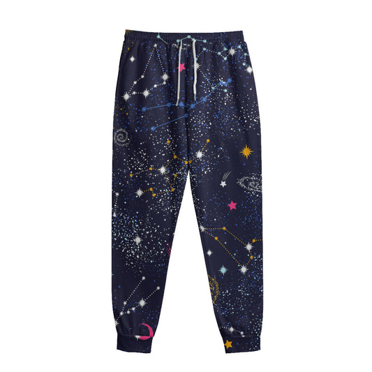 Zodiac Star Signs Galaxy Space Print Sweatpants