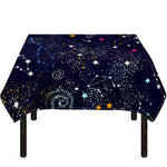 Zodiac Star Signs Galaxy Space Print Tablecloth