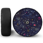 Zodiac Star Signs Galaxy Space Print Tire Cover With Camera Hole