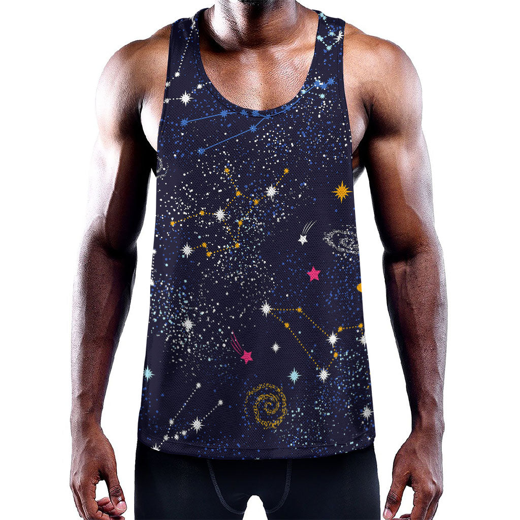 Zodiac Star Signs Galaxy Space Print Training Tank Top