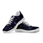 Zodiac Star Signs Galaxy Space Print White Running Shoes