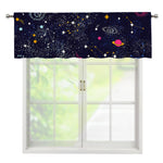 Zodiac Star Signs Galaxy Space Print Window Valance