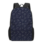 Zodiac Star Signs Pattern Print 17 Inch Backpack