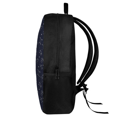Zodiac Star Signs Pattern Print 17 Inch Backpack