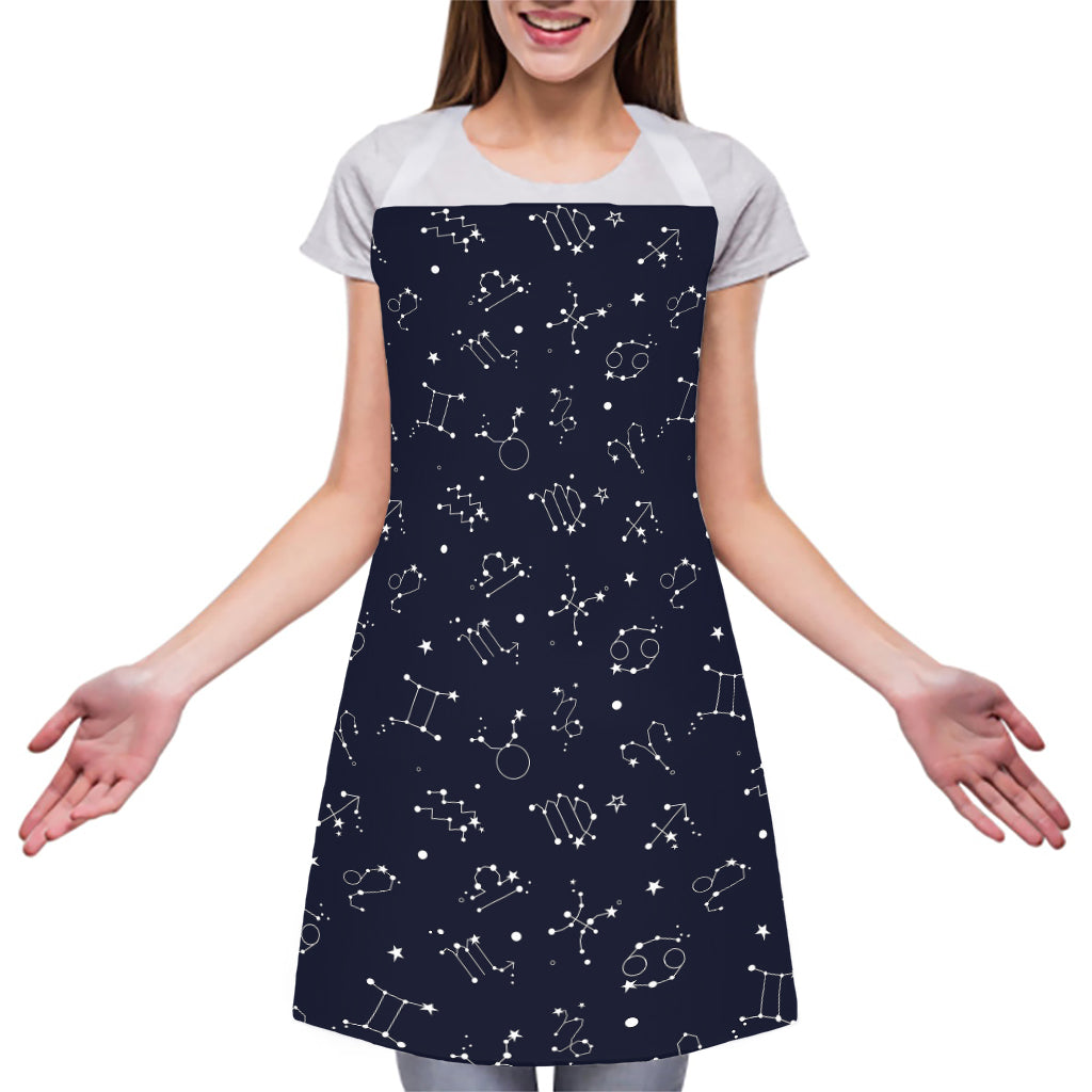 Zodiac Star Signs Pattern Print Adjustable Apron