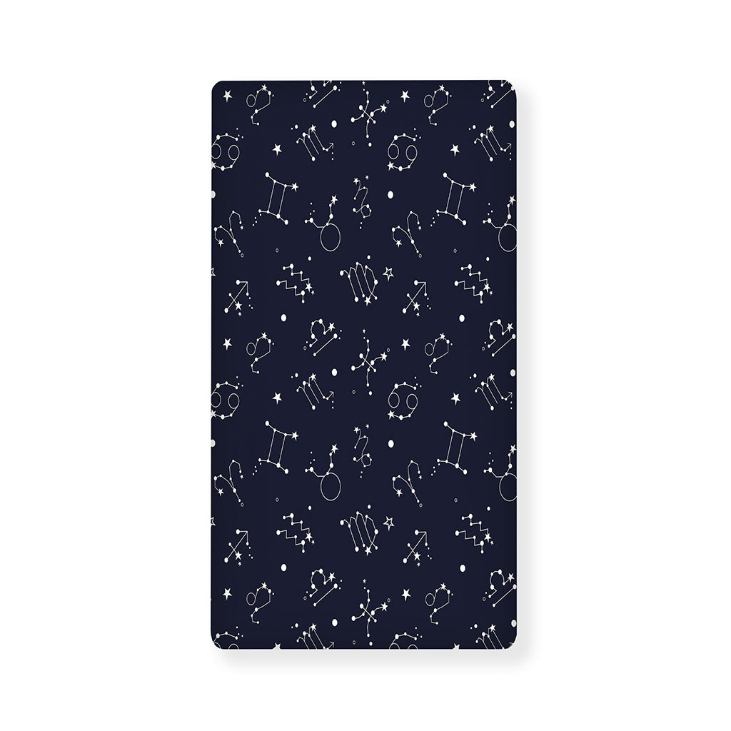 Zodiac Star Signs Pattern Print Baby Crib Sheet