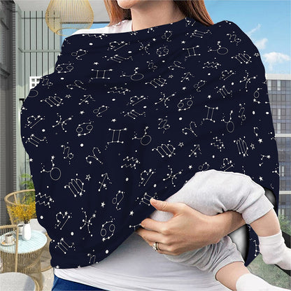 Zodiac Star Signs Pattern Print Baby Seat Cover