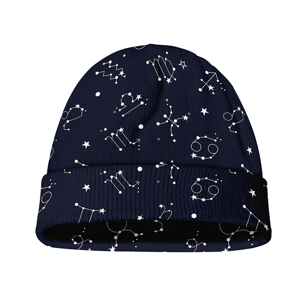 Zodiac Star Signs Pattern Print Beanie