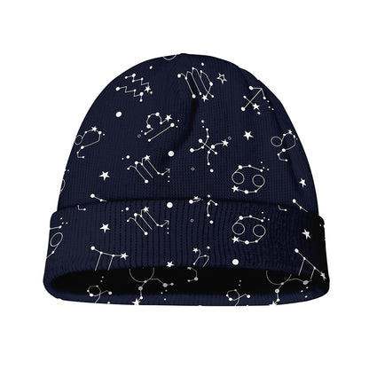 Zodiac Star Signs Pattern Print Beanie