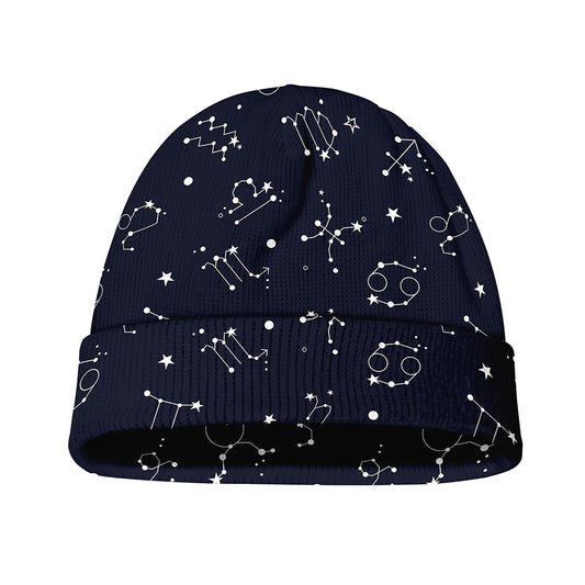 Zodiac Star Signs Pattern Print Beanie