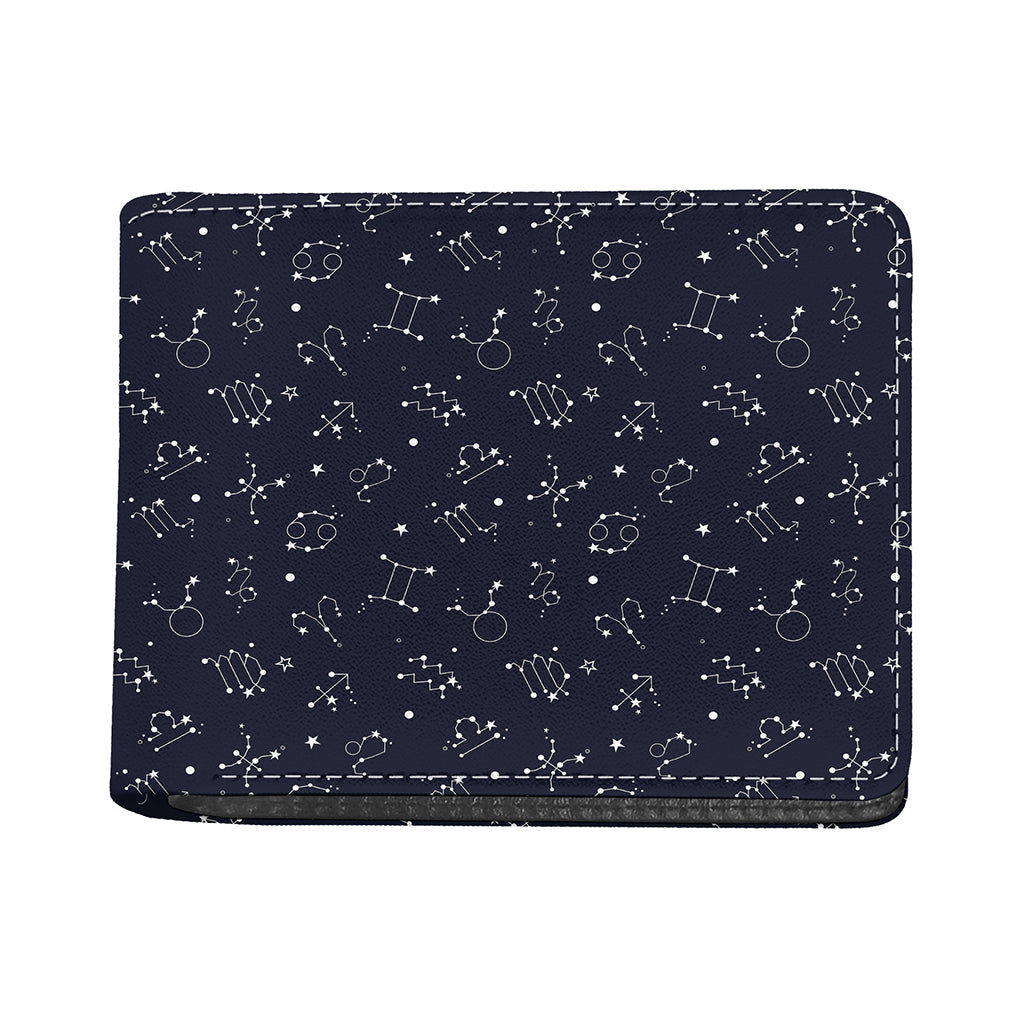 Zodiac Star Signs Pattern Print Bifold Wallet