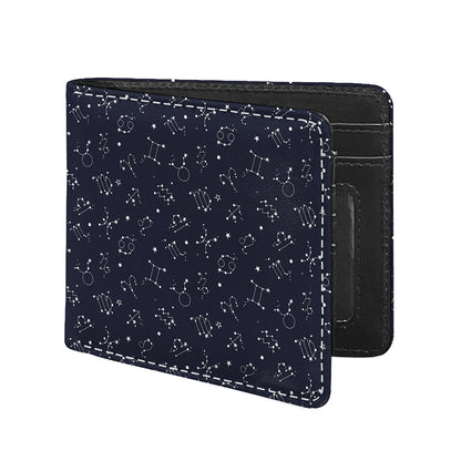 Zodiac Star Signs Pattern Print Bifold Wallet
