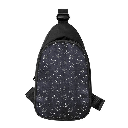 Zodiac Star Signs Pattern Print Chest Bag