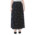 Zodiac Star Signs Pattern Print Chiffon Maxi Skirt