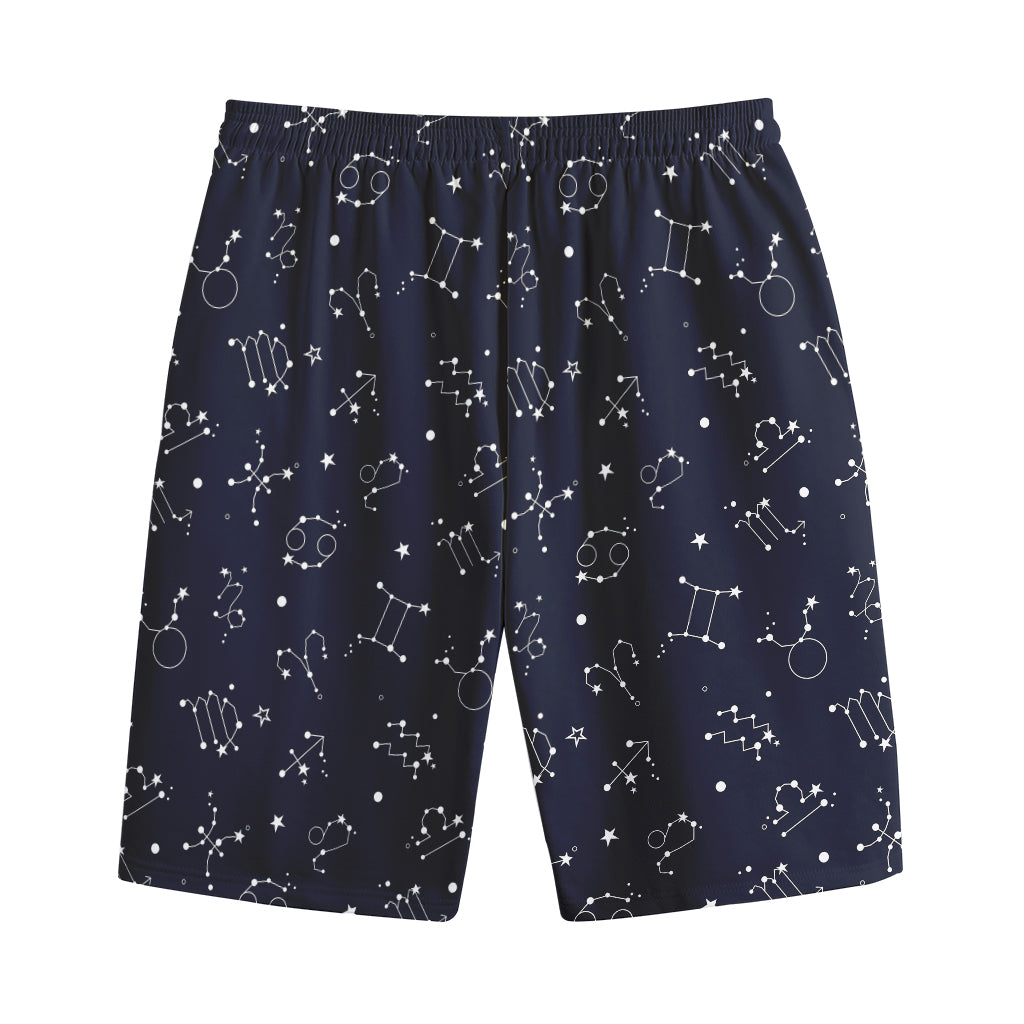 Zodiac Star Signs Pattern Print Cotton Shorts