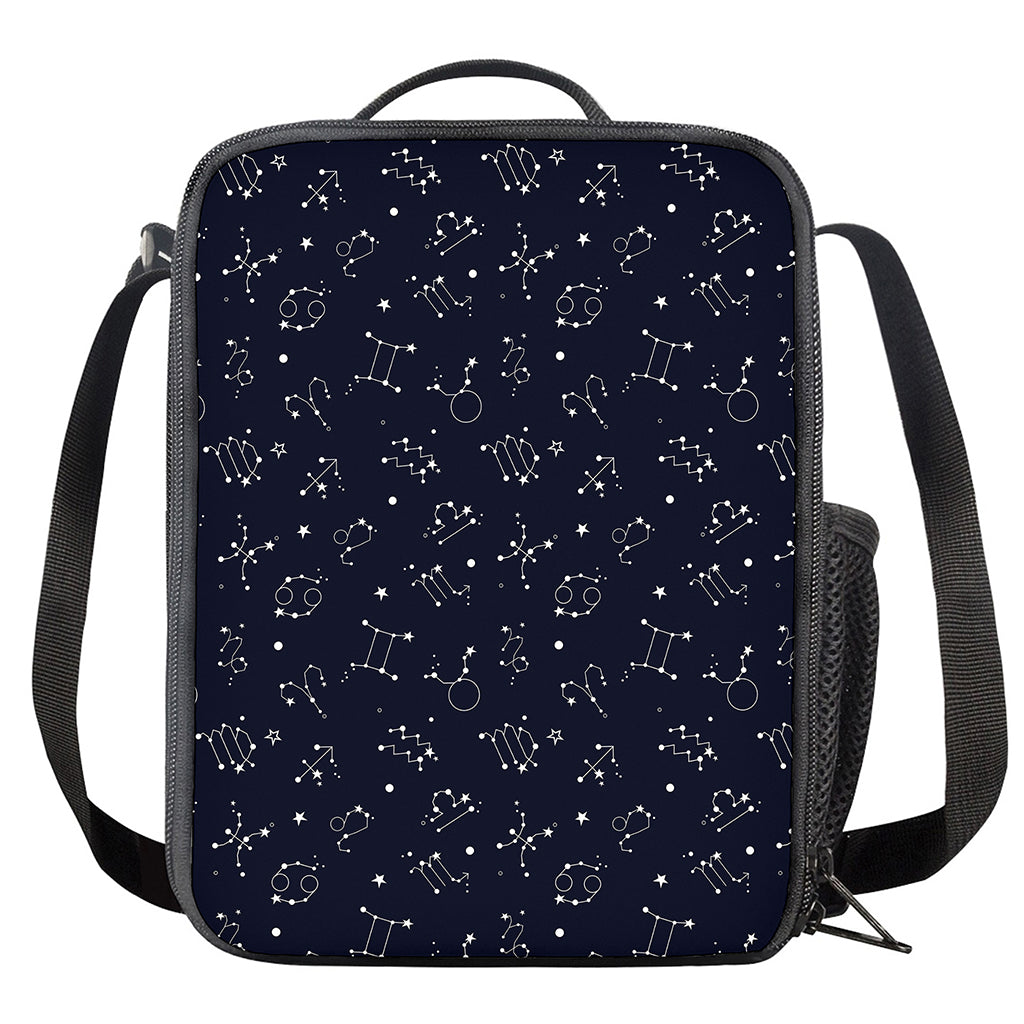 Zodiac Star Signs Pattern Print Crossbody Lunch Bag