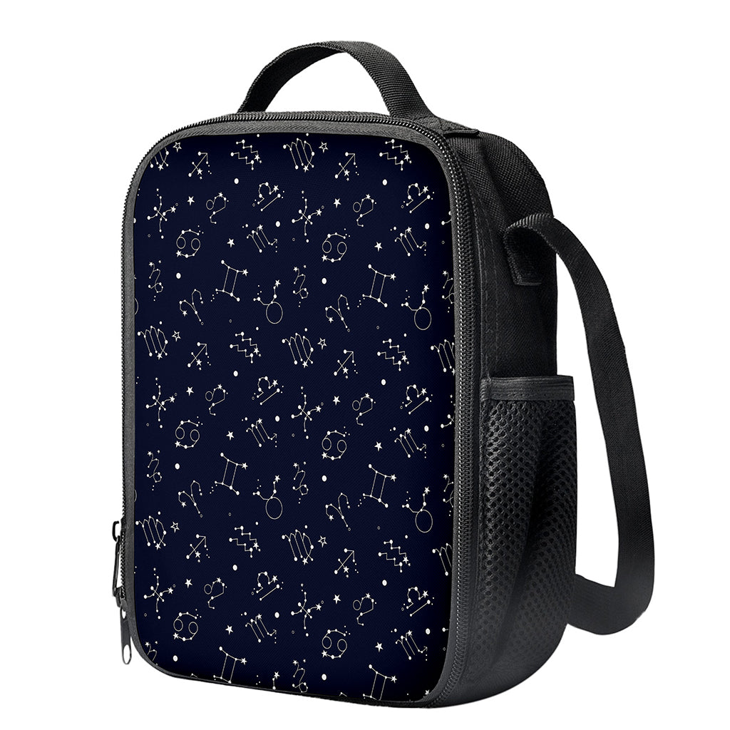 Zodiac Star Signs Pattern Print Crossbody Lunch Bag