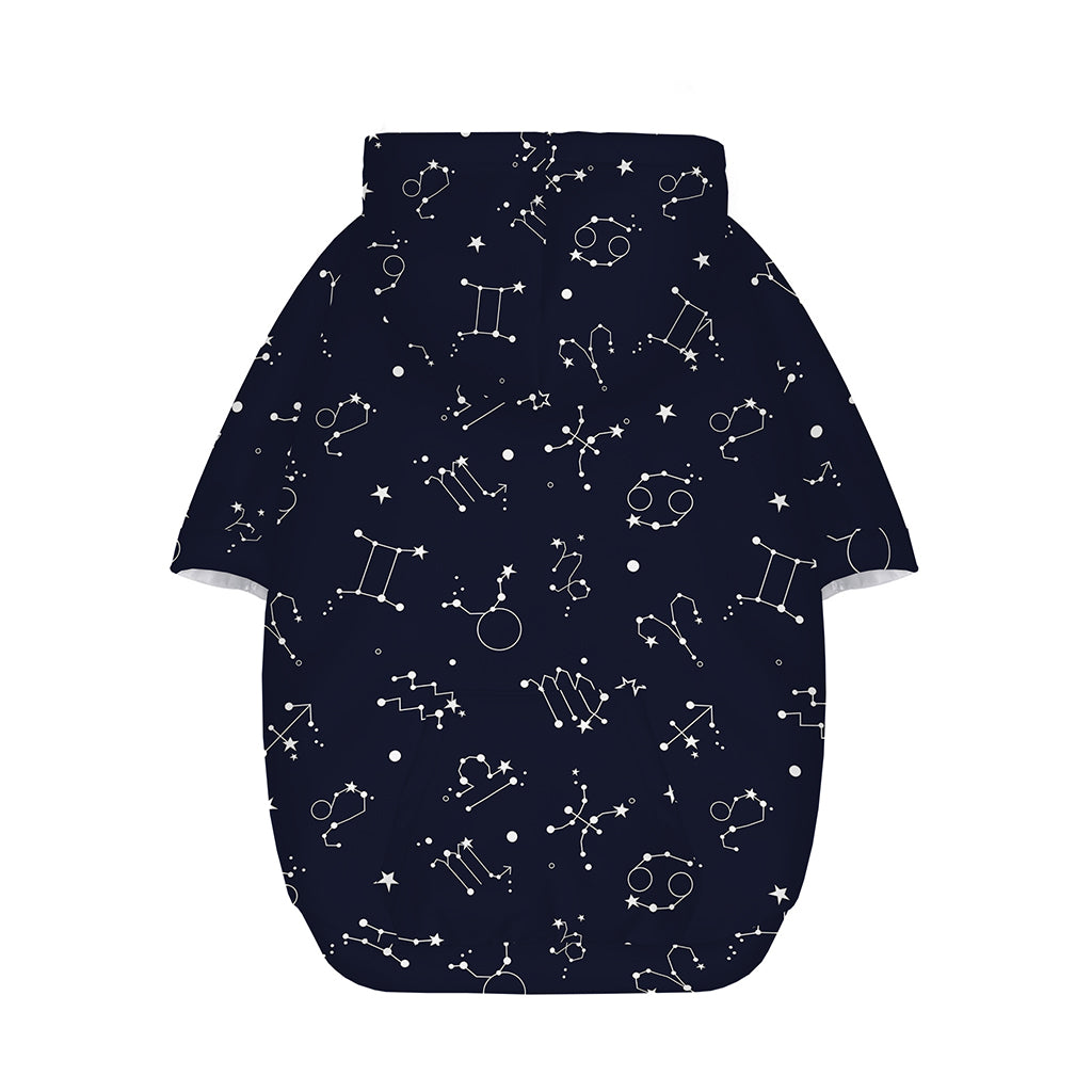 Zodiac Star Signs Pattern Print Dog Zip Up Hoodie