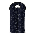 Zodiac Star Signs Pattern Print Double Neoprene Wine Tote