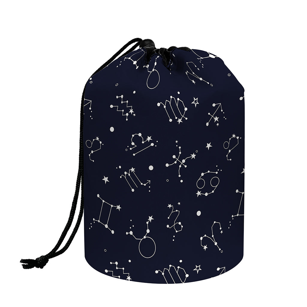 Zodiac Star Signs Pattern Print Drawstring Makeup Bag