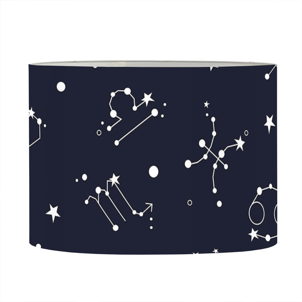 Zodiac Star Signs Pattern Print Drum Lamp Shade