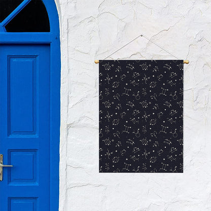 Zodiac Star Signs Pattern Print Garden Flag