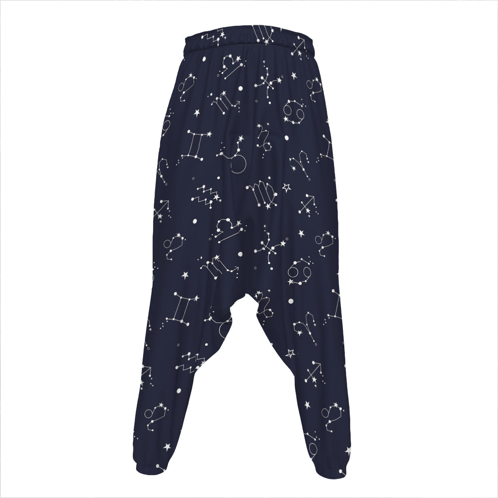 Zodiac Star Signs Pattern Print Hammer Pants