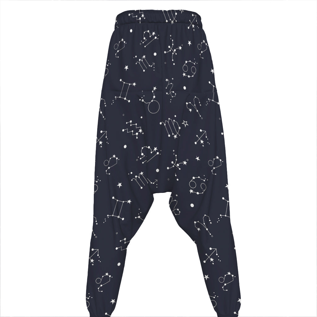 Zodiac Star Signs Pattern Print Hammer Pants
