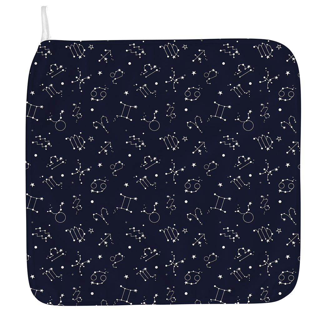 Zodiac Star Signs Pattern Print Hand Towel