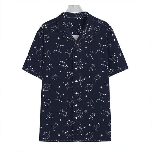 Zodiac Star Signs Pattern Print Hawaiian Shirt