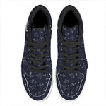Zodiac Star Signs Pattern Print High Top Leather Sneakers