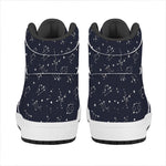 Zodiac Star Signs Pattern Print High Top Leather Sneakers