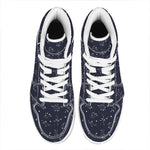 Zodiac Star Signs Pattern Print High Top Leather Sneakers