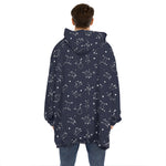 Zodiac Star Signs Pattern Print Hoodie Blanket